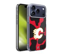 Head Case Designs Officially Licensed NHL Cow Pattern Calgary Flames Gel Case [Military Grade Protection] Compatible With Apple iPhone 17 Pro Max