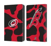 Head Case Designs Officially Licensed NHL Cow Pattern Carolina Hurricanes Leather Wallet Case Compatible With Amazon Kindle 11th Gen 6in 2022