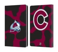 Head Case Designs Officially Licensed NHL Cow Pattern Colorado Avalanche Leather Wallet Case Compatible With Amazon Kindle Paperwhite 6