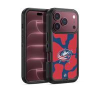 Head Case Designs Officially Licensed NHL Cow Pattern Columbus Blue Jackets Ultra-Armoured Shockproof Case [Military Grade Protection] Compatible With Apple iPhone 18 Pro Max