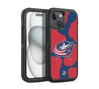 Head Case Designs Officially Licensed NHL Cow Pattern Columbus Blue Jackets Ultra-Armoured Shockproof Case [Military Grade Protection] Compatible With Apple iPhone 15