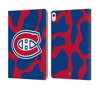 Head Case Designs Officially Licensed NHL Cow Pattern Montreal Canadiens Leather Wallet Case Compatible With Apple iPad Air 13 2024/2025