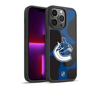 Head Case Designs Officially Licensed NHL Cow Pattern Vancouver Canucks Gel Armour Case [Military Grade Protection] Compatible With Apple iPhone 13 Pro