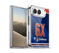 Head Case Designs Officially Licensed NHL Edmonton Oilers Jersey 2024 Stanley Cup Champions Gel Case [Military Grade Protection] Compatible with Apple iPhone Duo and Compatible with MagSafe