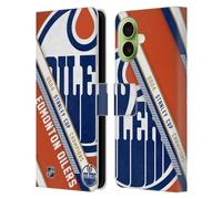 Head Case Designs Officially Licensed NHL Edmonton Oilers Oversized 2024 Stanley Cup Champions Leather Wallet Case Compatible With Apple iPhone 17