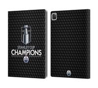 Head Case Designs Officially Licensed NHL Edmonton Oilers Puck Pattern 2024 Stanley Cup Champions Leather Wallet Case Compatible With Apple iPad Pro 12.9 2020/2021/2022
