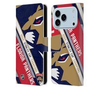 Head Case Designs Officially Licensed NHL Florida Panthers Oversized 2024 Stanley Cup Champions Leather Wallet Case Compatible With Apple iPhone 17 Pro
