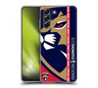 Head Case Designs Officially Licensed NHL Florida Panthers Oversized 2025 Stanley Cup Champions Gel Case [Military Grade] Compatible with Samsung Galaxy S21 FE 5G and Compatible with MagSafe