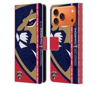 Head Case Designs Officially Licensed NHL Florida Panthers Oversized 2025 Stanley Cup Champions Leather Wallet Case Compatible With Apple iPhone 17 Pro Max