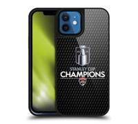 Head Case Designs Officially Licensed NHL Florida Panthers Puck Pattern 2024 Stanley Cup Champions Gel Armour Case [Military Grade Protection] Compatible With Apple iPhone 12 / iPhone 12 Pro
