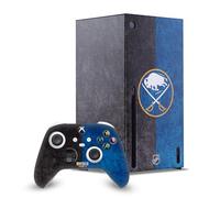 Head Case Designs Officially Licensed NHL Half Distressed Buffalo Sabres Game Console Wrap and Game Controller Skin Bundle Compatible With Xbox Series X