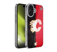 Head Case Designs Officially Licensed NHL Half Distressed Calgary Flames Gel Case [Military Grade Protection] Compatible With Apple iPhone 17