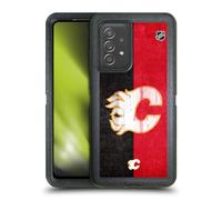 Head Case Designs Officially Licensed NHL Half Distressed Calgary Flames Ultra-Armoured Shockproof Case [Military Grade Protection] Compatible With Galaxy A52 / A52s / 5G (2021)