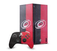 Head Case Designs Officially Licensed NHL Half Distressed Carolina Hurricanes Game Console Wrap and Game Controller Skin Bundle Compatible With Xbox Series X