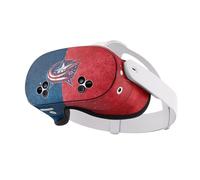 Head Case Designs Officially Licensed NHL Half Distressed Columbus Blue Jackets Vinyl Sticker Skin Decal Cover Compatible With Meta Quest 3S
