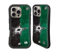 Head Case Designs Officially Licensed NHL Half Distressed Dallas Stars Hybrid Case Compatible With Apple iPhone 16 Pro