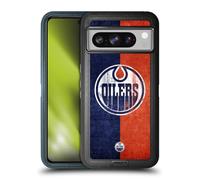 Head Case Designs Officially Licensed NHL Half Distressed Edmonton Oilers Ultra-Armoured Shockproof Case Compatible With Google Pixel 8 Pro