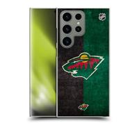Head Case Designs Officially Licensed NHL Half Distressed Minnesota Wild Hard Back Case Compatible With Samsung Galaxy S24 Ultra 5G