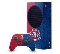 Head Case Designs Officially Licensed NHL Half Distressed Montreal Canadiens Game Console Wrap and Game Controller Skin Bundle Compatible With Xbox Series S