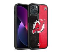 Head Case Designs Officially Licensed NHL Half Distressed New Jersey Devils Gel Armour Case [Military Grade Protection] Compatible With Apple iPhone 13