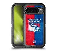 Head Case Designs Officially Licensed NHL Half Distressed New York Rangers Ultra-Armoured Shockproof Case Compatible With Google Pixel 9 Pro XL