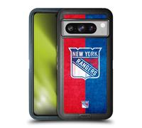 Head Case Designs Officially Licensed NHL Half Distressed New York Rangers Ultra-Armoured Shockproof Case Compatible With Google Pixel 8 Pro