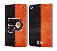 Head Case Designs Officially Licensed NHL Half Distressed Philadelphia Flyers Leather Wallet Case Compatible With Apple iPad 9.7 2017 / iPad 9.7 2018