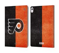 Head Case Designs Officially Licensed NHL Half Distressed Philadelphia Flyers Leather Wallet Case Compatible With Apple iPad Air 13 2024/2025