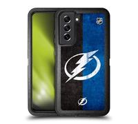 Head Case Designs Officially Licensed NHL Half Distressed Tampa Bay Lightning Ultra-Armoured Shockproof Case Compatible With Samsung Galaxy S21 FE 5G