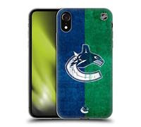 Head Case Designs Officially Licensed NHL Half Distressed Vancouver Canucks Gel Case [Military Grade Protection] Compatible With Apple iPhone XR