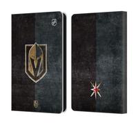 Head Case Designs Officially Licensed NHL Half Distressed Vegas Golden Knights Leather Wallet Case Compatible With Amazon Kindle 11th Gen (2024)