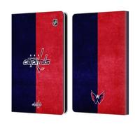 Head Case Designs Officially Licensed NHL Half Distressed Washington Capitals Leather Wallet Case Compatible With Amazon Kindle Paperwhite 6