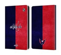 Head Case Designs Officially Licensed NHL Half Distressed Washington Capitals Leather Wallet Case Compatible With Amazon Kindle 11th Gen (2024)