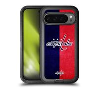 Head Case Designs Officially Licensed NHL Half Distressed Washington Capitals Ultra-Armoured Shockproof Case Compatible With Google Pixel 9 Pro XL