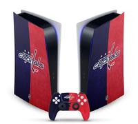 Head Case Designs Officially Licensed NHL Half Distressed Washington Capitals Vinyl Faceplate Gaming Skin Decal Compatible With Sony PlayStation 5 PS5 Digital Edition Console and DualSense Controller