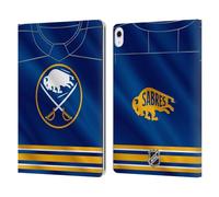 Head Case Designs Officially Licensed NHL Jersey Buffalo Sabres Leather Wallet Case Compatible With Apple iPad Air 13 2024/2025