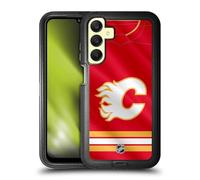 Head Case Designs Officially Licensed NHL Jersey Calgary Flames Ultra-Armoured Shockproof Case [Military Grade Protection] Compatible With Samsung Galaxy A25 5G