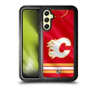 Head Case Designs Officially Licensed NHL Jersey Calgary Flames Ultra-Armoured Shockproof Case [Military Grade Protection] Compatible With Samsung Galaxy A34 5G