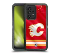 Head Case Designs Officially Licensed NHL Jersey Calgary Flames Ultra-Armoured Shockproof Case [Military Grade Protection] Compatible With Samsung Galaxy A53 5G (2022)
