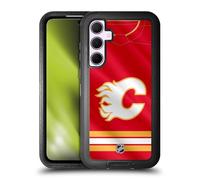 Head Case Designs Officially Licensed NHL Jersey Calgary Flames Ultra-Armoured Shockproof Case [Military Grade Protection] Compatible With Samsung Galaxy A35 5G
