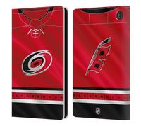 Head Case Designs Officially Licensed NHL Jersey Carolina Hurricanes Leather Wallet Case Compatible With Amazon Fire 7 2022