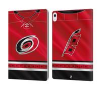 Head Case Designs Officially Licensed NHL Jersey Carolina Hurricanes Leather Wallet Case Compatible With Apple iPad Air 13 2024/2025