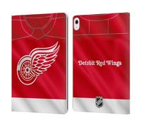 Head Case Designs Officially Licensed NHL Jersey Detroit Red Wings Leather Wallet Case Compatible With Apple iPad Air 13 2024/2025