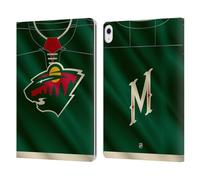 Head Case Designs Officially Licensed NHL Jersey Minnesota Wild Leather Wallet Case Compatible With Apple iPad Air 13 2024/2025