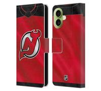 Head Case Designs Officially Licensed NHL Jersey New Jersey Devils Leather Wallet Case Compatible With Apple iPhone 17