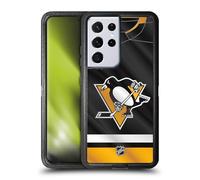 Head Case Designs Officially Licensed NHL Jersey Pittsburgh Penguins Ultra-Armoured Shockproof Case Compatible With Samsung Galaxy S21 Ultra 5G