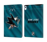 Head Case Designs Officially Licensed NHL Jersey San Jose Sharks Leather Wallet Case Compatible With Apple iPad Air 13 2024/2025