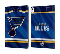 Head Case Designs Officially Licensed NHL Jersey St Louis Blues Leather Wallet Case Compatible With Apple iPad Air 13 2024/2025