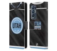 Head Case Designs Officially Licensed NHL Jersey Utah Mammoth Leather Wallet Case Compatible With Find X3 Neo / Reno5 Pro+ 5G
