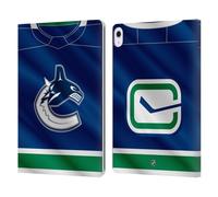 Head Case Designs Officially Licensed NHL Jersey Vancouver Canucks Leather Wallet Case Compatible With Apple iPad Air 13 2024/2025